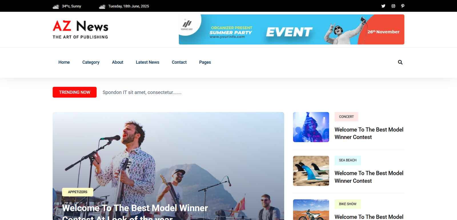 News & Media Magazine Portal Website